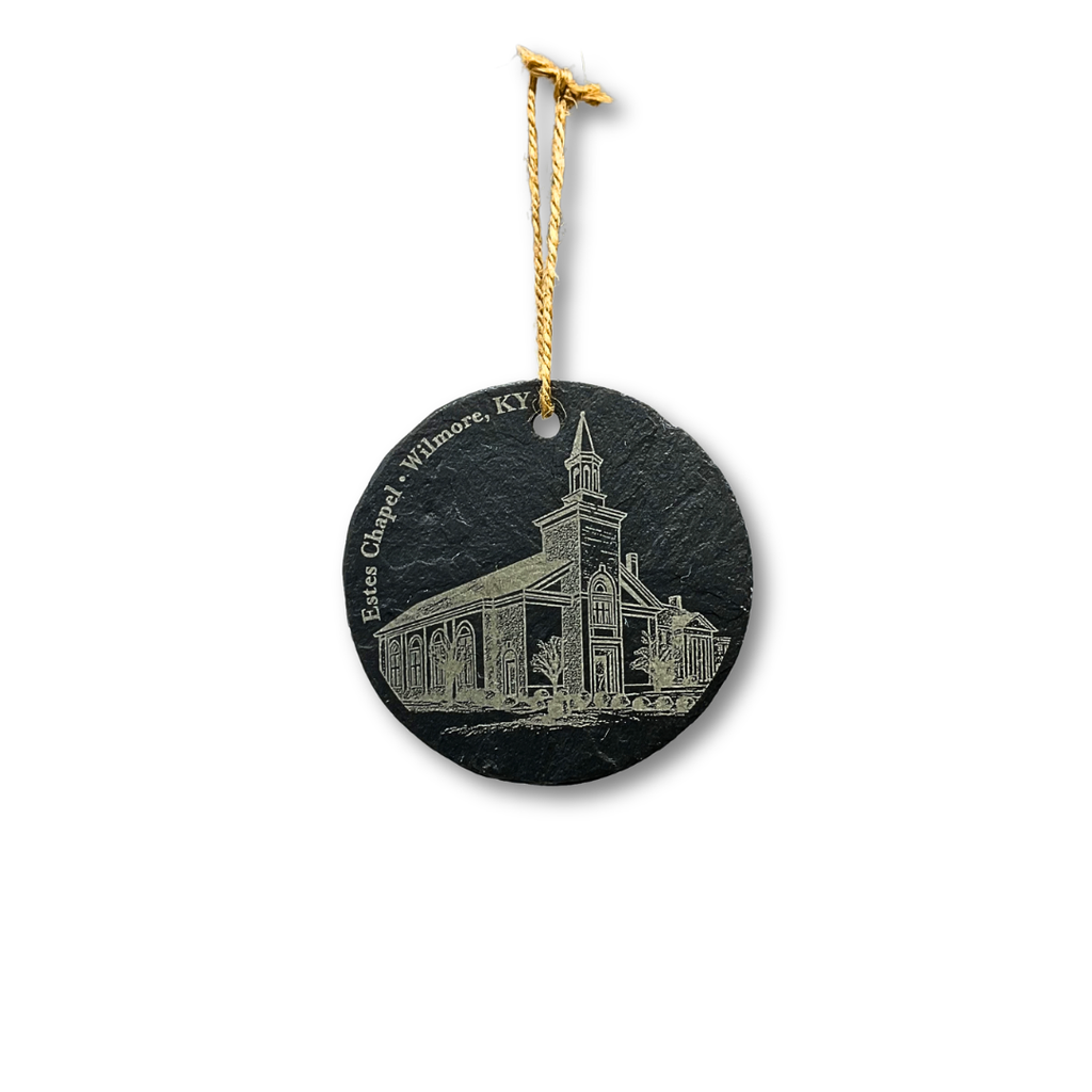 Estes Chapel Slate Christmas Ornament