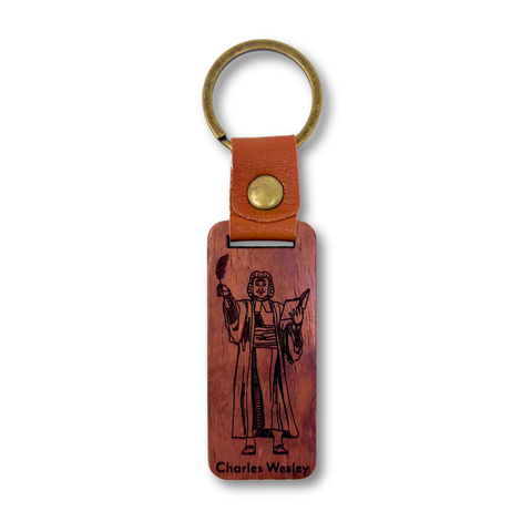 Charles Wesley Statue Keychain