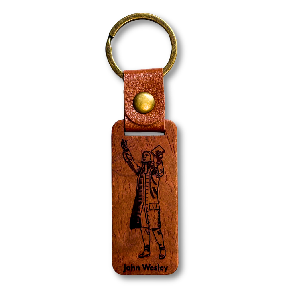 John Wesley Statue Keychain