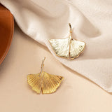 Ginkgo Leaf Stud Earrings