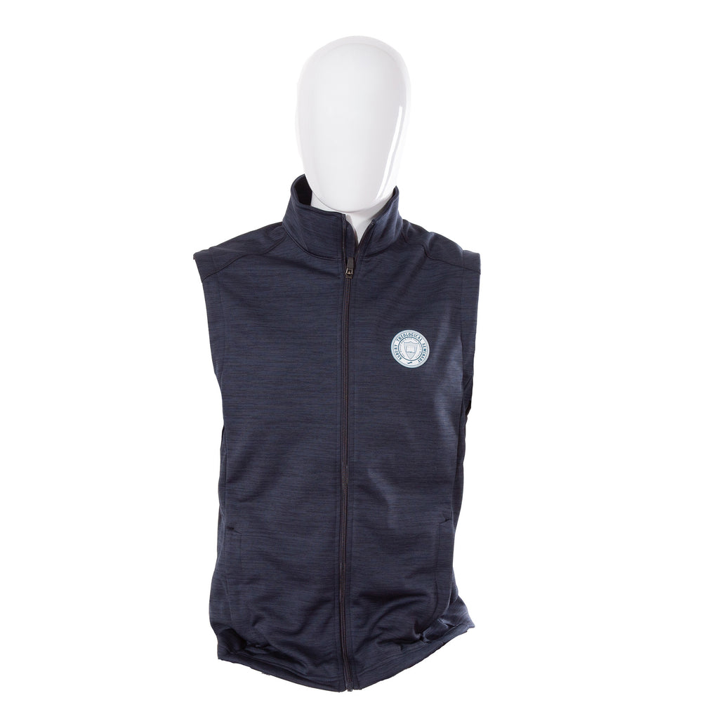 Men's Blue Heather Fleece Vest